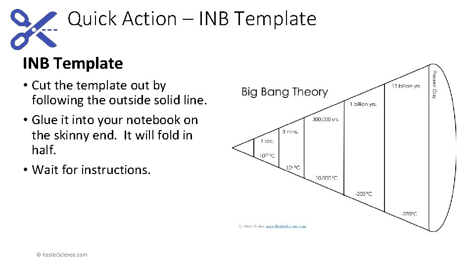Quick Action – INB Template • Cut the template out by following the outside