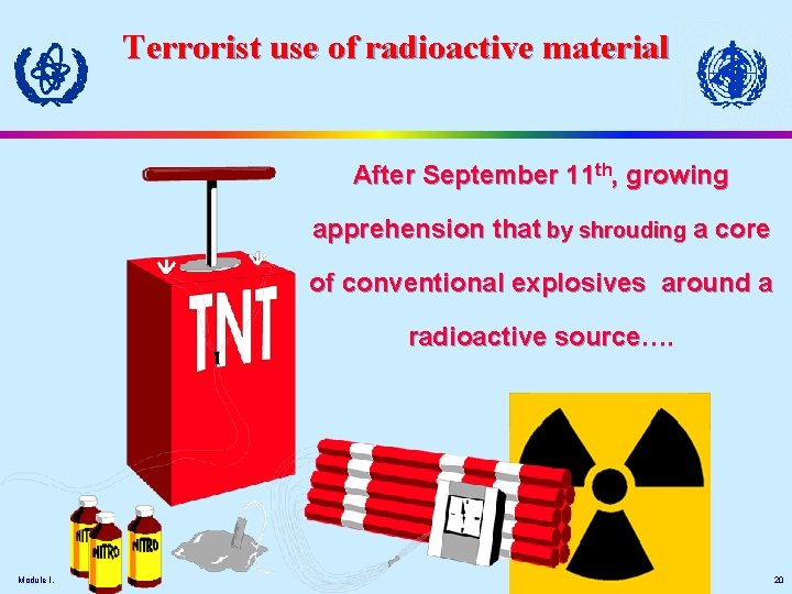 Terrorist use of radioactive material After September 11 th, growing apprehension that by shrouding