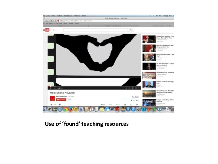 Use of ‘found’ teaching resources 