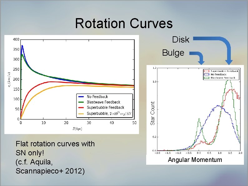 Rotation Curves Star Count Disk Bulge Flat rotation curves with SN only! (c. f.