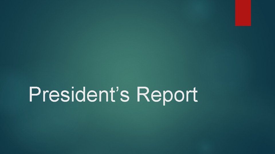 President’s Report 