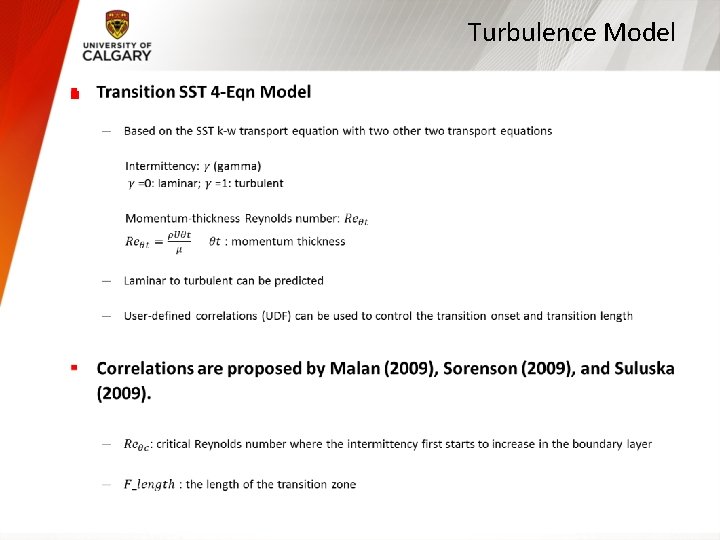 Turbulence Model § 