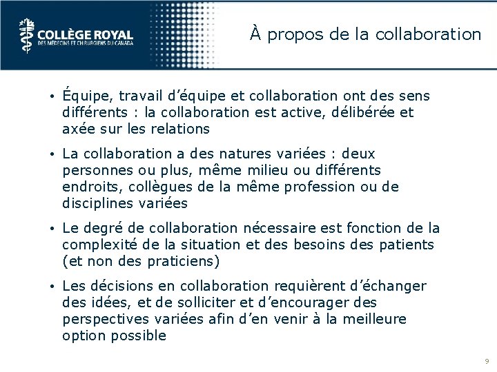 À propos de la collaboration • Équipe, travail d’équipe et collaboration ont des sens
