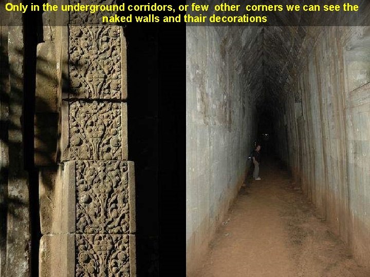 Only in the underground corridors, or few other corners we can see the naked