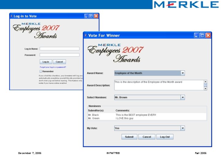December 7, 2006 INFM 718 B Fall 2006 