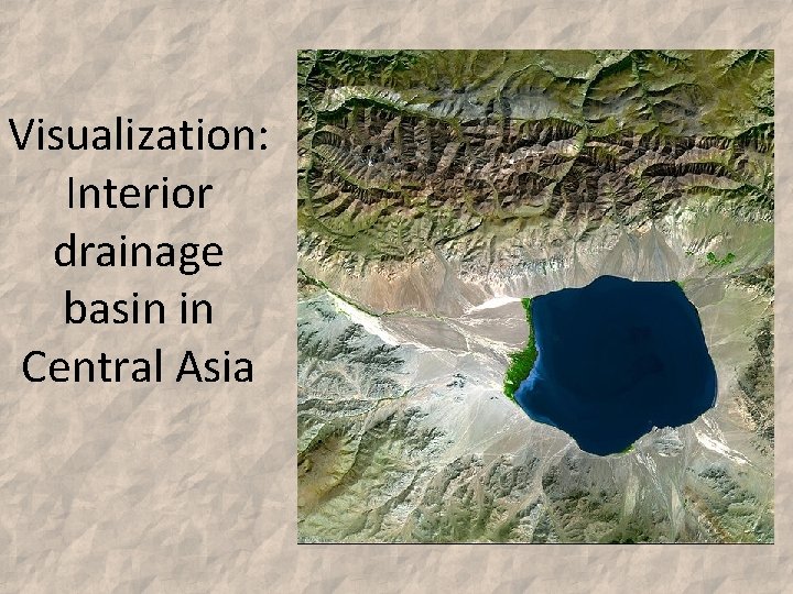Visualization: Interior drainage basin in Central Asia 
