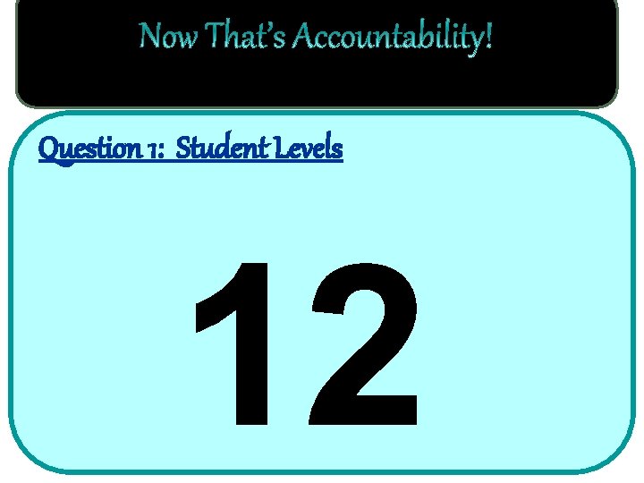 Question 1: Student Levels 
