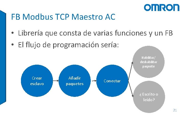 FB Modbus TCP Maestro AC • Librería que consta de varias funciones y un