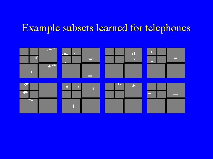 Example subsets learned for telephones 