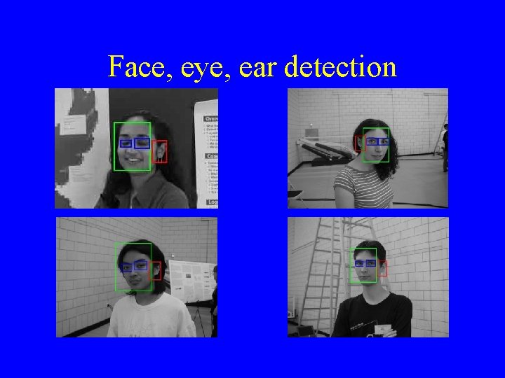 Face, eye, ear detection 