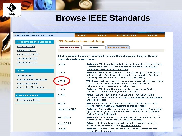 Browse IEEE Standards 