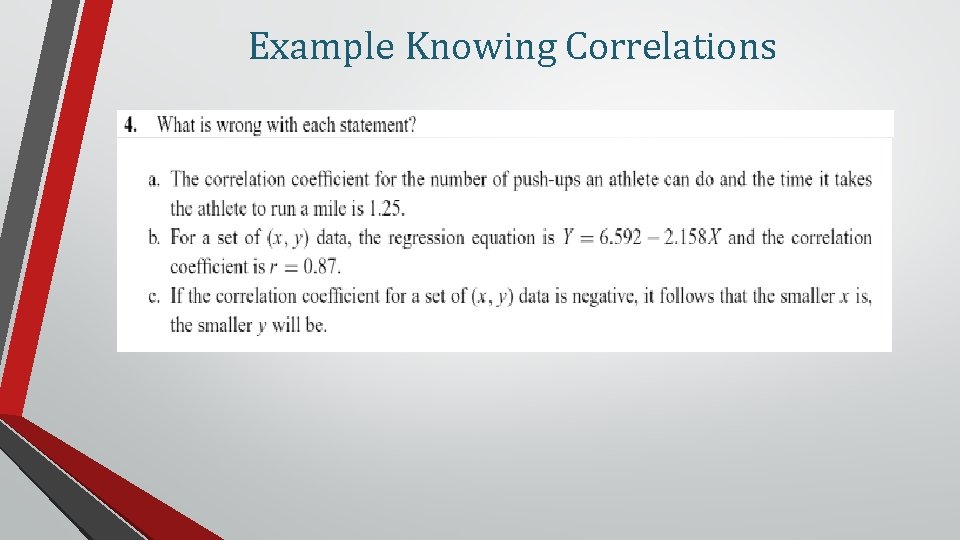 Example Knowing Correlations 