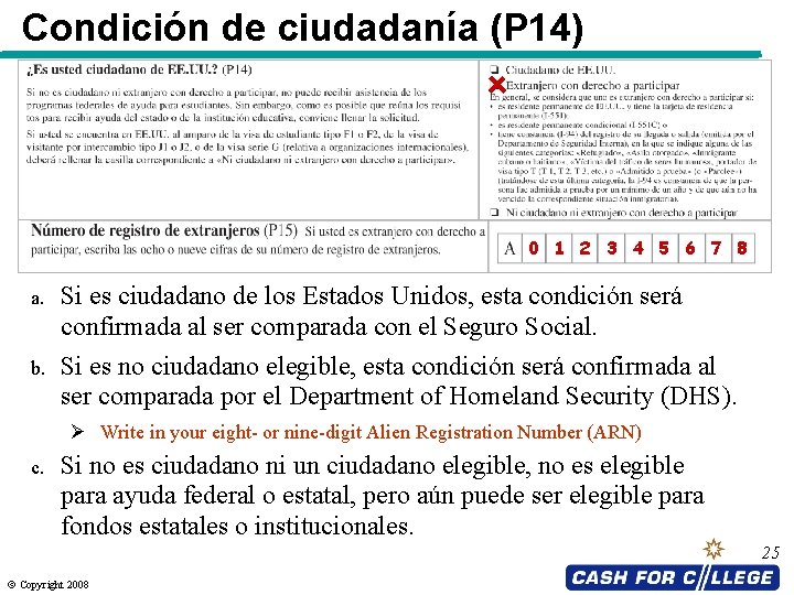 Condición de ciudadanía (P 14) 0 1 2 3 4 5 6 7 8