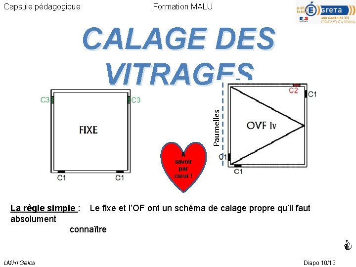 Capsule pdagogique Formation MALU CALAGE DES VITRAGES Objectif — free download