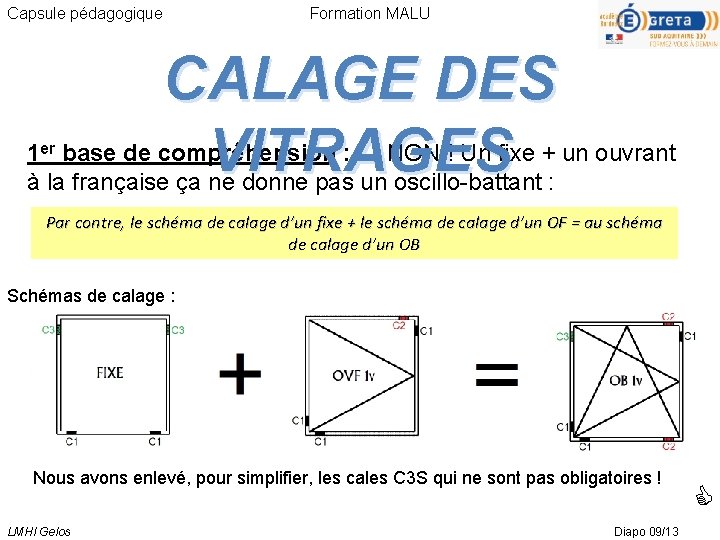 Capsule pdagogique Formation MALU CALAGE DES VITRAGES Objectif — free download