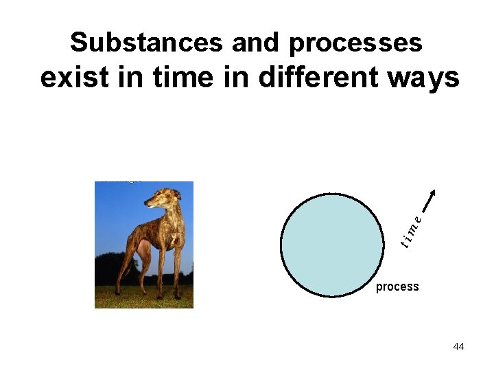 Substances and processes ti m e exist in time in different ways process substance