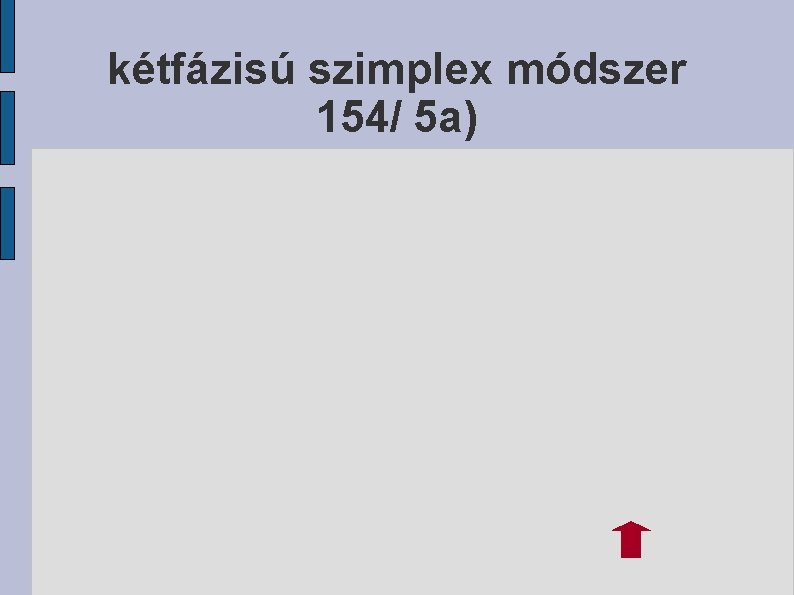 kétfázisú szimplex módszer 154/ 5 a) 