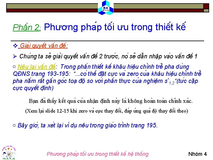 Phâ n 2: Phương pha p tô i ưu trong thiê t kê v