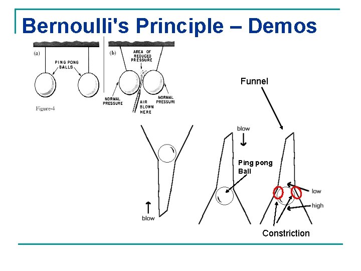 Bernoulli's Principle – Demos Funnel Ping pong Ball Constriction 