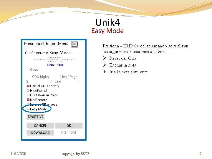 Unik 4 Easy Mode Presiona el botón Menú Y seleccione Easy Mode : 11/12/2021