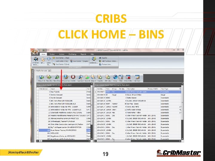 CRIBS CLICK HOME – BINS 19 