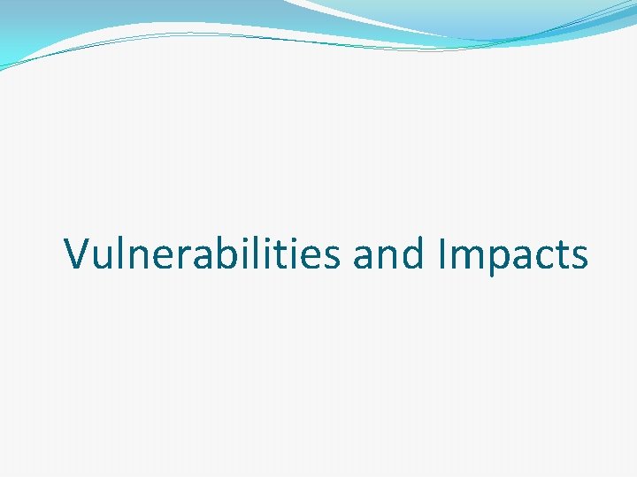 Vulnerabilities and Impacts 