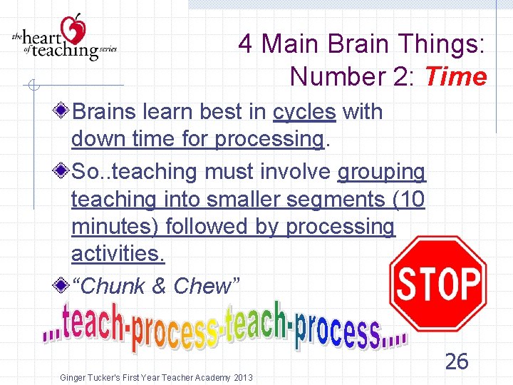 4 Main Brain Things: Number 2: Time Brains learn best in cycles with down