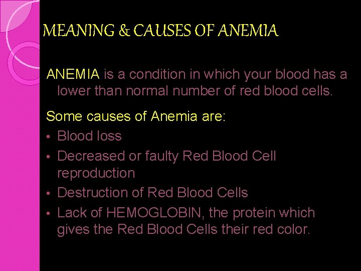 ANEMIA SYMPTOMS TREATMENTS CAUSES MEANING Members Alexi Tan