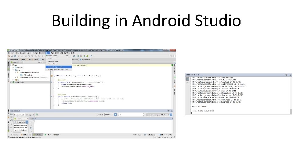 Building in Android Studio 