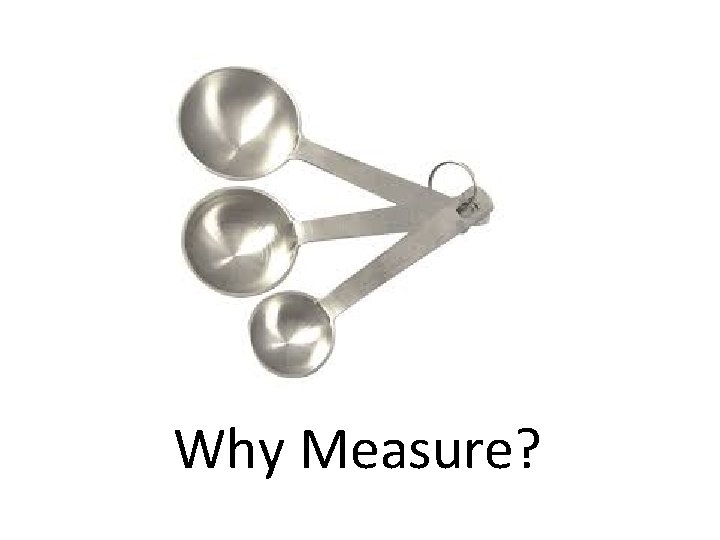 Why Measure? 