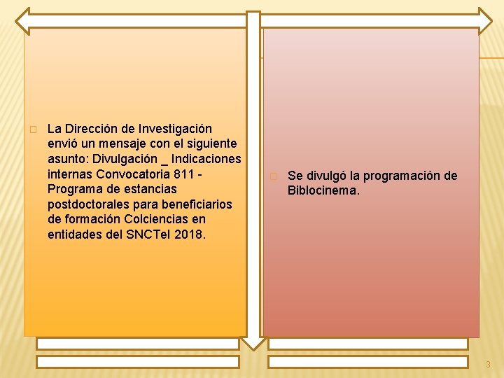 � La Dirección de Investigación envió un mensaje con el siguiente asunto: Divulgación _