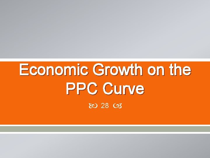 Economic Growth on the PPC Curve 28 