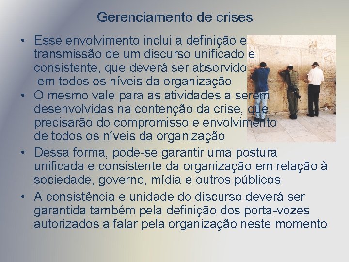 Gerenciamento de crises Alguns conceitos bsicos Gerenciamento de