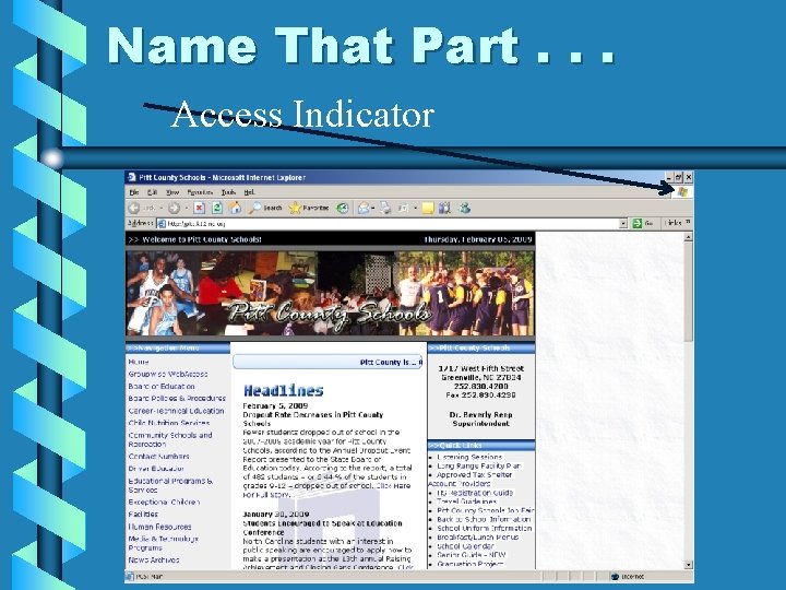 Name That Part. . . Access Indicator 
