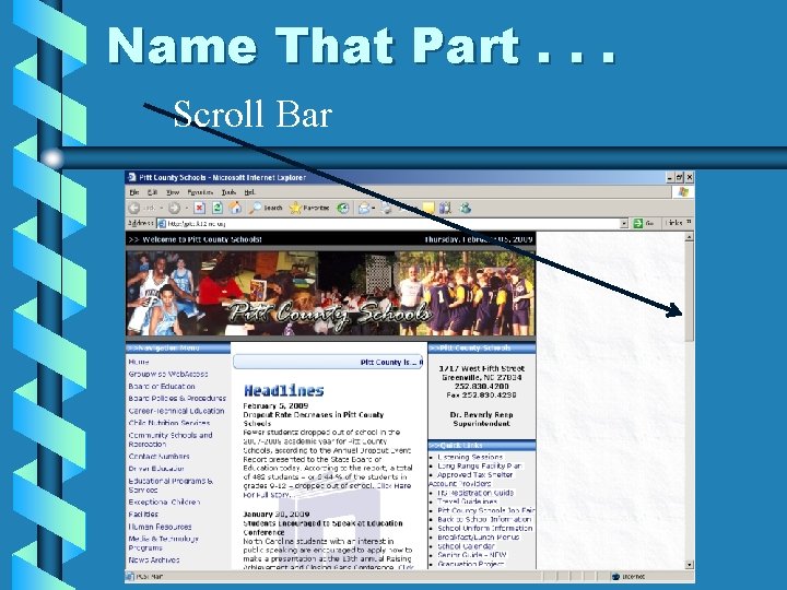 Name That Part. . . Scroll Bar 