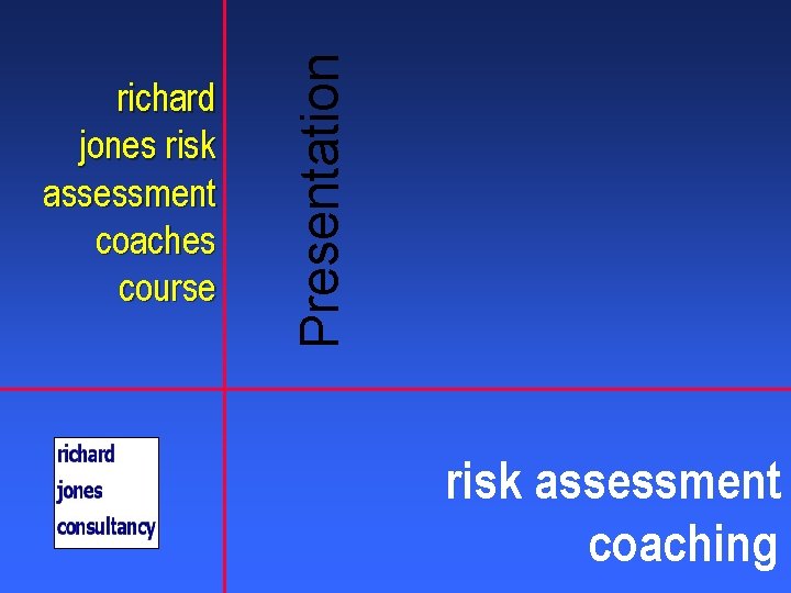 Presentation richard jones risk assessment coaches course risk assessment coaching 