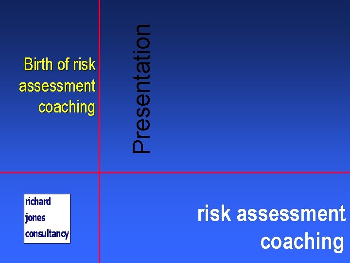 Presentation Birth of risk assessment coaching 