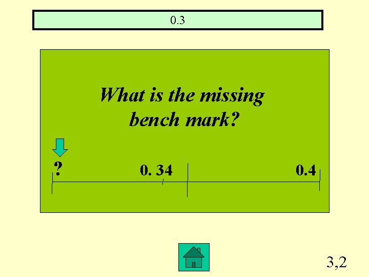 0. 3 What is the missing bench mark? ? 0. 34 0. 4 3,