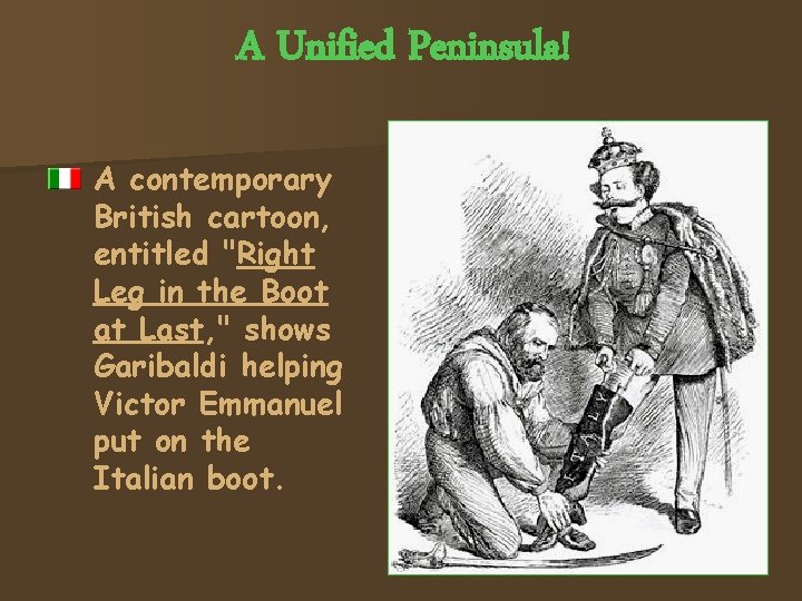 A Unified Peninsula! A contemporary British cartoon, entitled "Right Leg in the Boot at