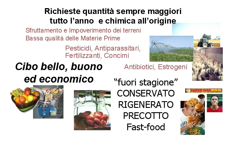 Richieste quantità sempre maggiori tutto l’anno e chimica all’origine Sfruttamento e Impoverimento dei terreni