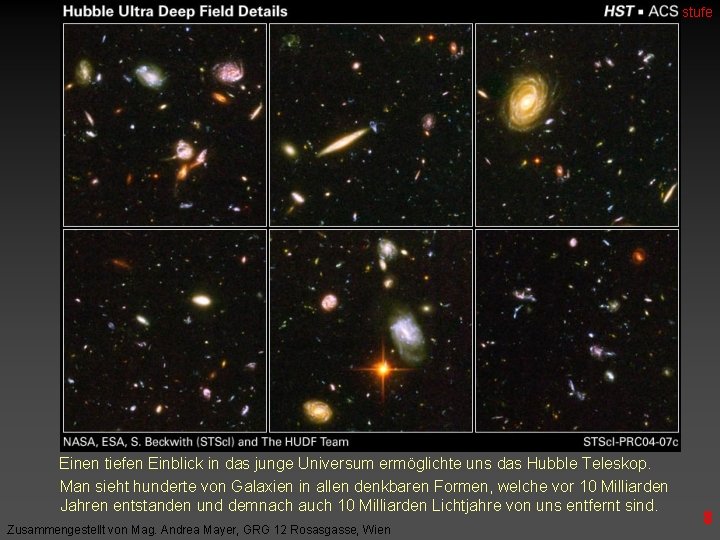 Aufbau der Materie - Infoteil - 7. Schulstufe Einen tiefen Einblick in das junge