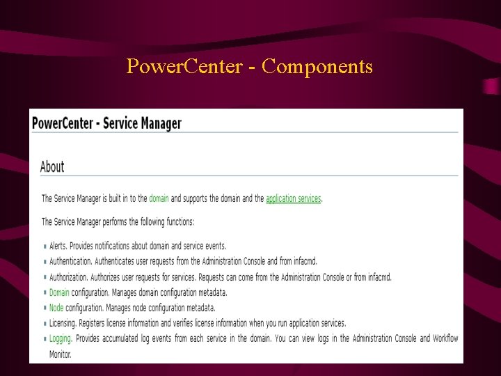Power. Center - Components 