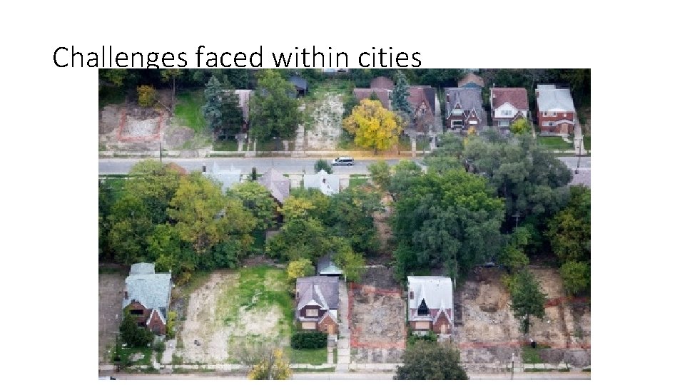 Challenges faced within cities 