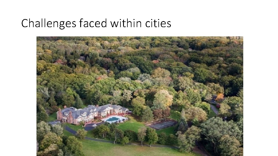 Challenges faced within cities 