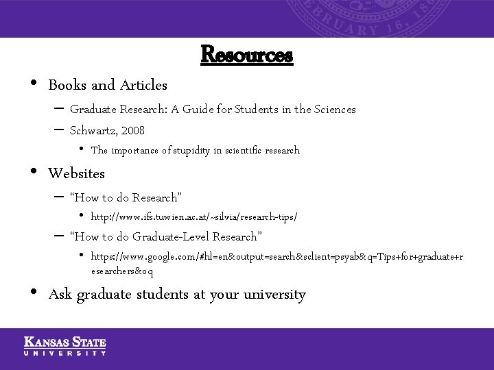  • Books and Articles Resources – Graduate Research: A Guide for Students in