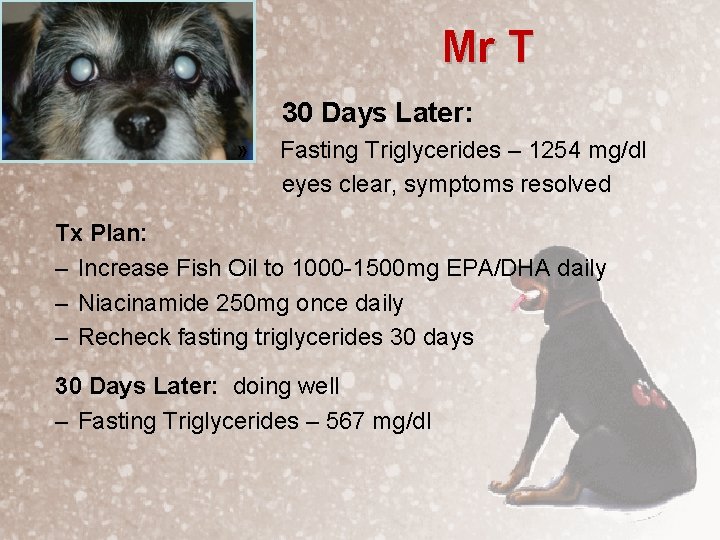 Mr T 30 Days Later: » Fasting Triglycerides – 1254 mg/dl eyes clear, symptoms