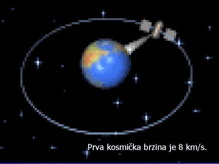 Prva kosmička brzina je 8 km/s. 