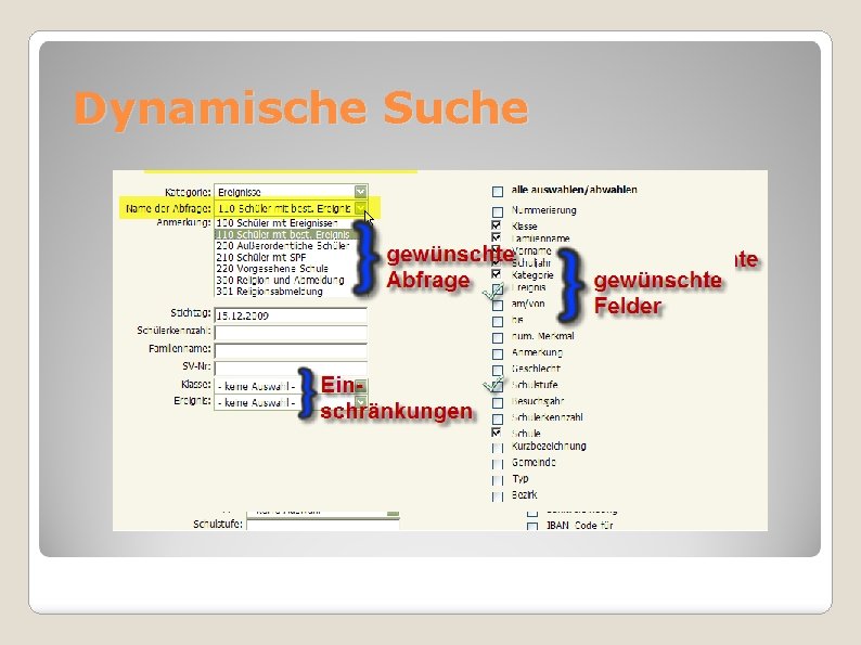 Dynamische Suche 