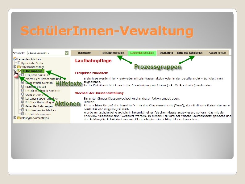 Schüler. Innen-Vewaltung 