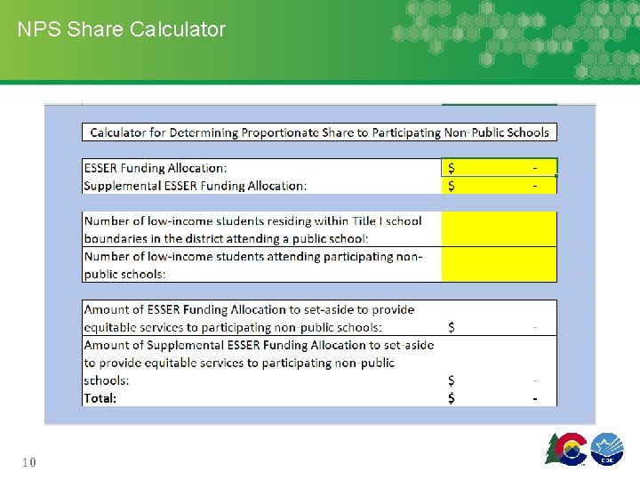 NPS Share Calculator 10 